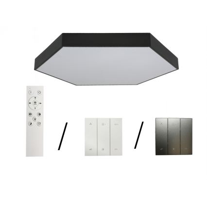 Plafoniera a LED, 200 W, 230 V, 3000/4000/6500K, Ø 100 cm, nera