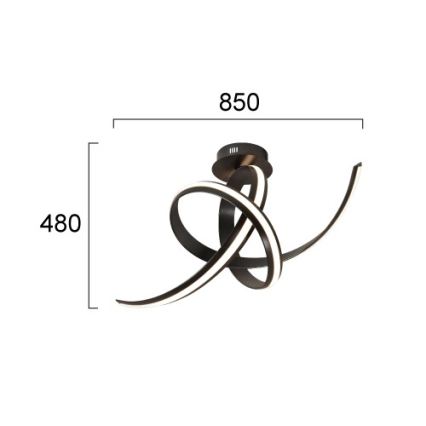 Plafoniera a LED AREZIA LED/41W/230V nera