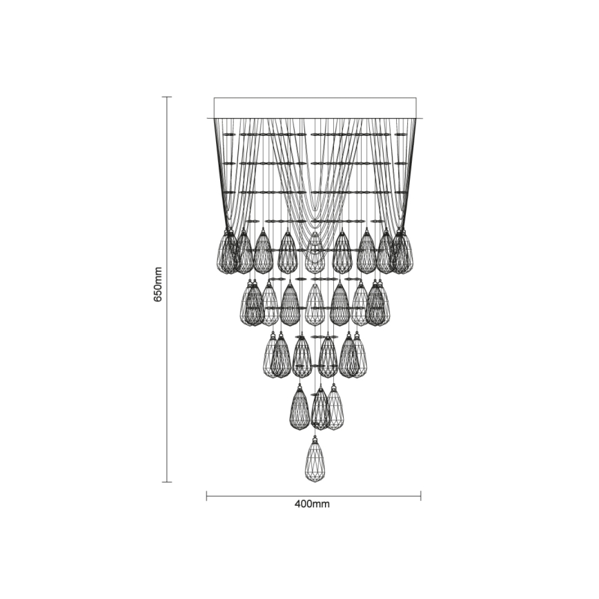 Plafoniera a LED in cristallo MAJURO LED/30W/230V Ø 40 cm cromo lucido + telecomando