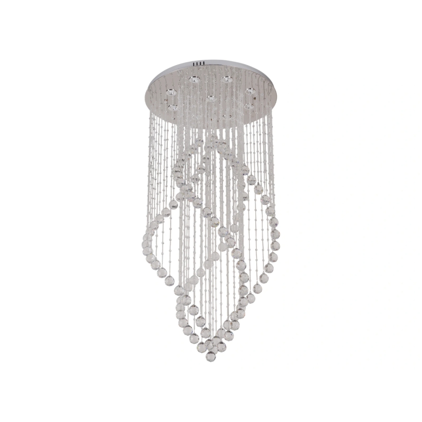 Plafoniera in cristallo LED NAURU LED/30W/230V Ø 60 cm cromo lucido + telecomando