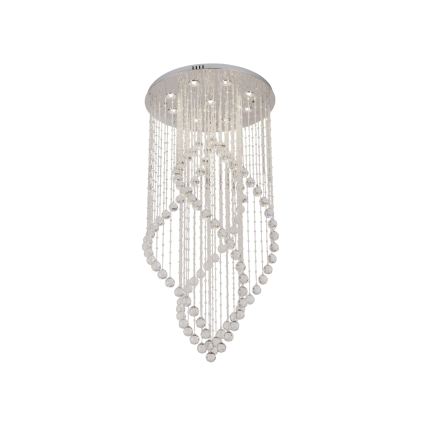 Plafoniera in cristallo LED NAURU LED/30W/230V Ø 60 cm cromo lucido + telecomando