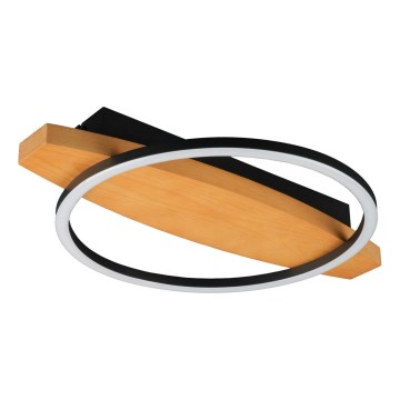 Plafoniera a LED MELISA, 12 W/230 V, 30x40 cm, finitura pino