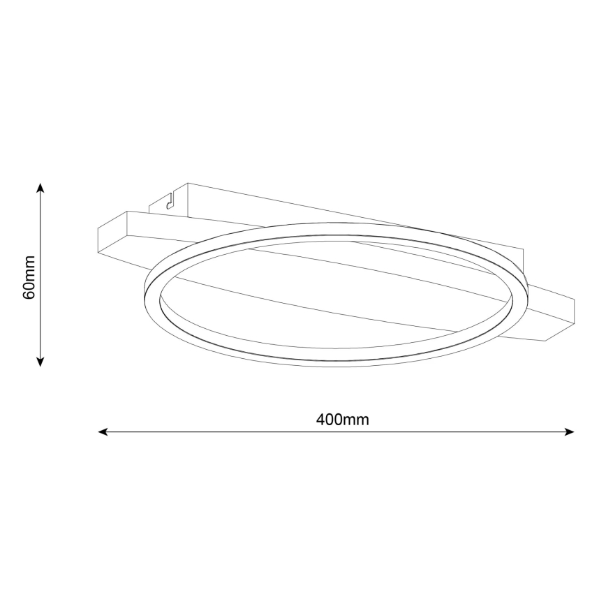 Plafoniera a LED MELISA, 12 W/230 V, 30x40 cm, finitura pino