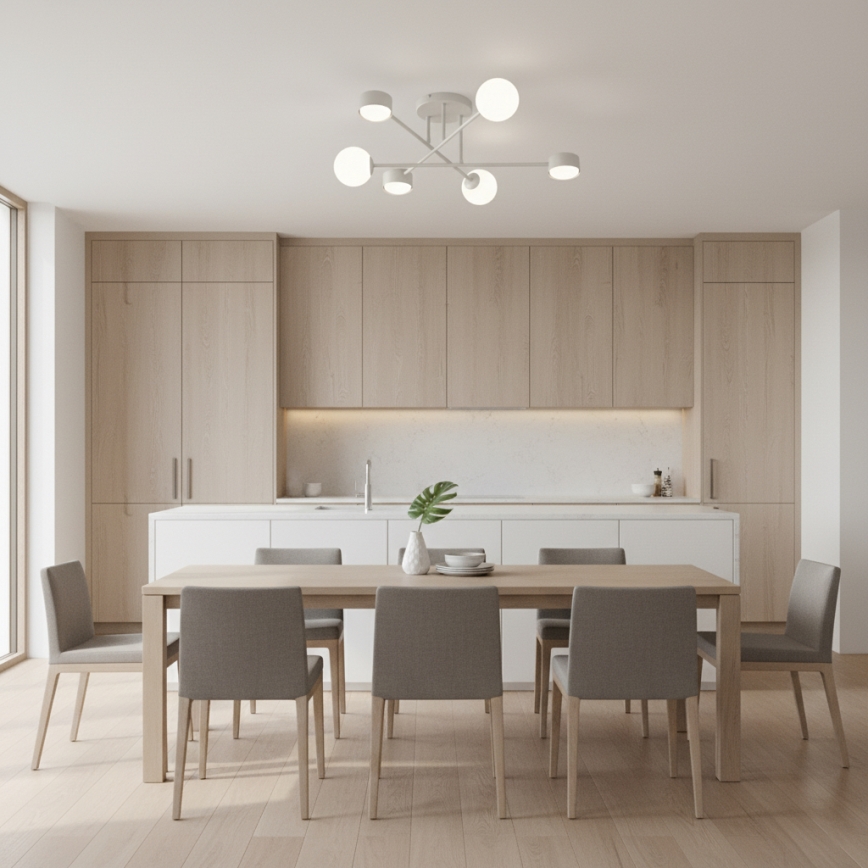 Plafoniera a montaggio superficiale HOLON — elegante e funzionale — 3xG9/8W/230V + 3xGX53/12W, bianca