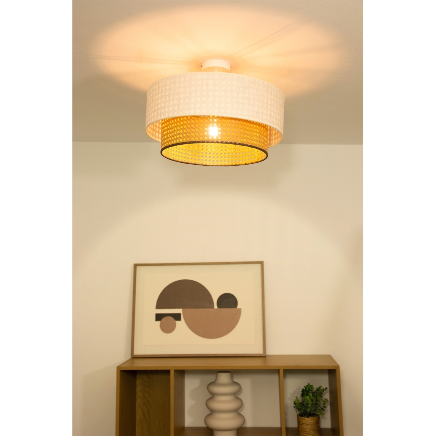 Plafoniera a montaggio superficiale NATIA 1xE27/60W/230V bianco/marrone