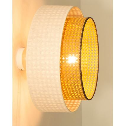 Plafoniera a montaggio superficiale NATIA 1xE27/60W/230V bianco/marrone