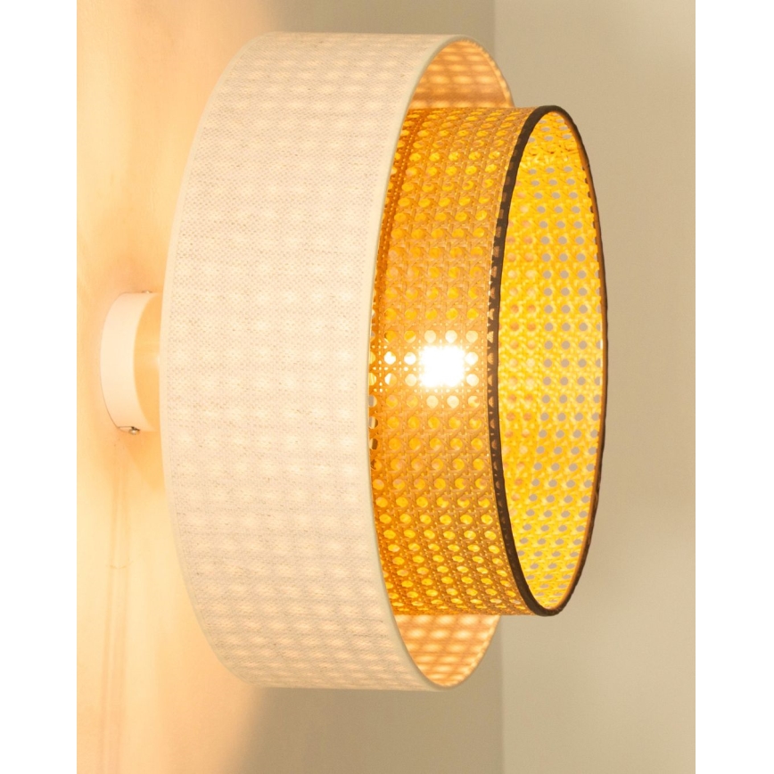 Plafoniera a montaggio superficiale NATIA 1xE27/60W/230V bianco/marrone