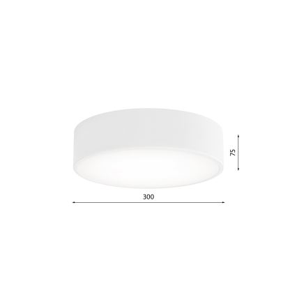 Plafoniera CLEO con sensore di movimento e sensore crepuscolare 2xE27/24W/230V Ø 30 cm bianca