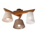 Plafoniera a soffitto ANTONIO 3xE14/40W/230V faggio
