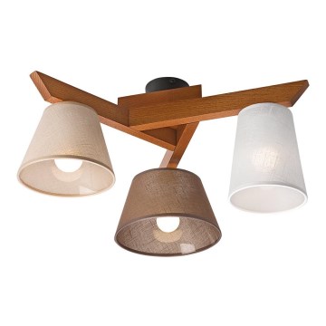 Plafoniera a soffitto ANTONIO 3xE14/40W/230V faggio