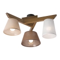 Plafoniera a soffitto ANTONIO 3xE14/40W/230V faggio