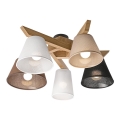 Plafoniera a soffitto ANTONIO 5xE14/40W/230V rovere