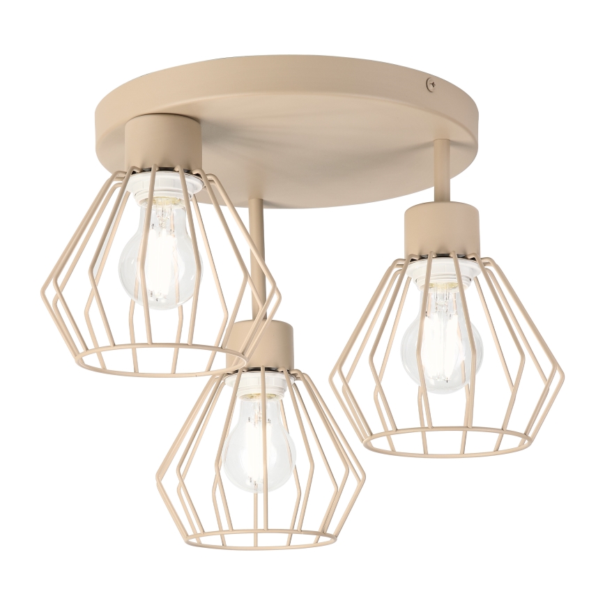 Plafoniera a soffitto AUDREY 3xE27/60W/230V beige
