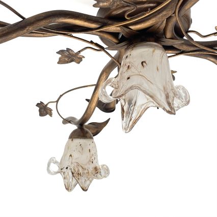 Plafoniera a soffitto ROZETA 5xE14/40W/230V finitura bronzata