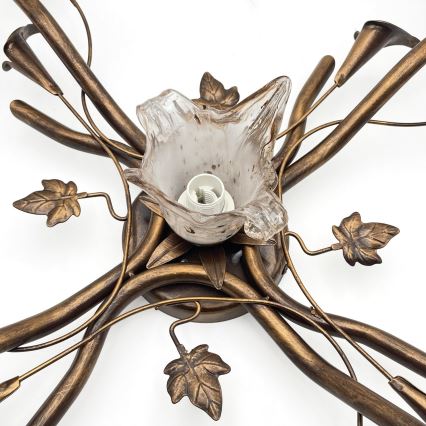 Plafoniera a soffitto ROZETA 5xE14/40W/230V finitura bronzata