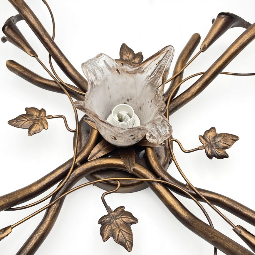 Plafoniera a soffitto ROZETA 5xE14/40W/230V finitura bronzata