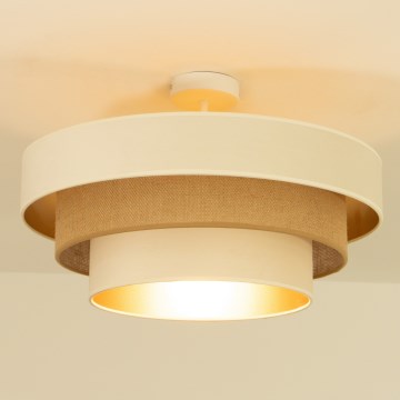 Plafoniera a soffitto WENTA 1xE27/60W/230V Ø 50 cm beige/iuta