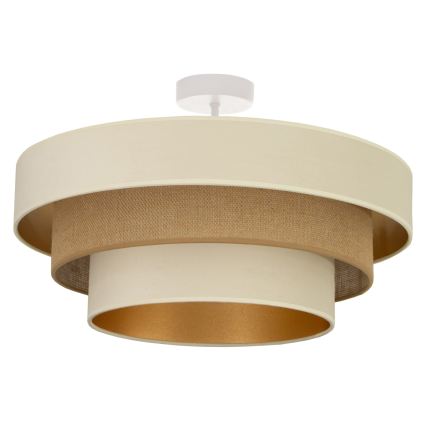 Plafoniera a soffitto WENTA 1xE27/60W/230V Ø 50 cm beige/iuta