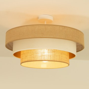 Plafoniera a soffitto WENTA 1xE27/60W/230V Ø 50 cm iuta/beige