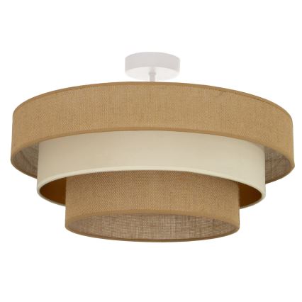 Plafoniera a soffitto WENTA 1xE27/60W/230V Ø 50 cm iuta/beige