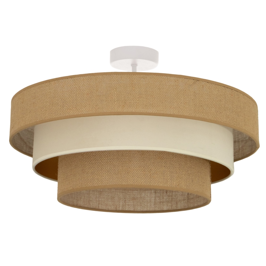 Plafoniera a soffitto WENTA 1xE27/60W/230V Ø 50 cm iuta/beige