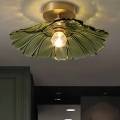 Plafoniera ACRYLIC 1xE27/40W/230V Ø 28 cm oro/verde