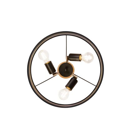 Plafoniera ALBA 3xE27/15W/230V Ø 40 cm nero/marrone