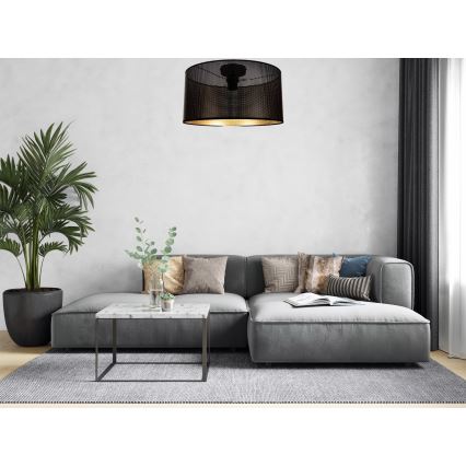 Plafoniera ALDO 1xE27/60W/230V diametro 40 cm nero
