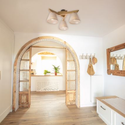 Plafoniera ANTONIO 3xE14/40W/230V rovere