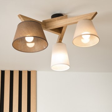 Plafoniera ANTONIO 3xE14/40W/230V rovere