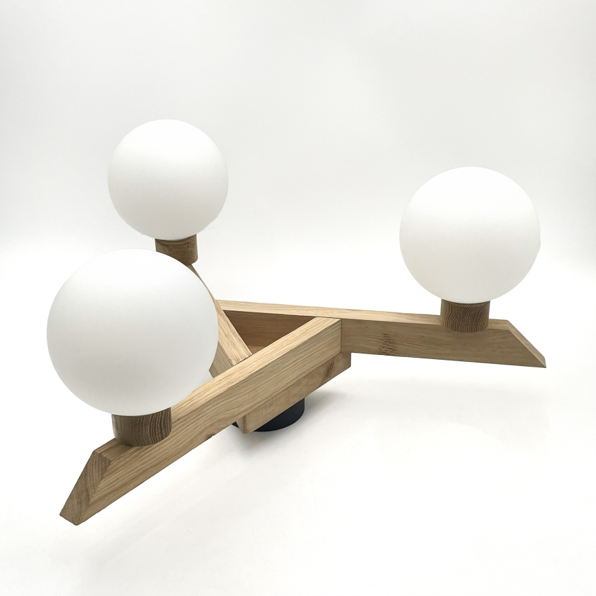 Plafoniera ANTONIO 3xG9/5W/230V rovere/bianco