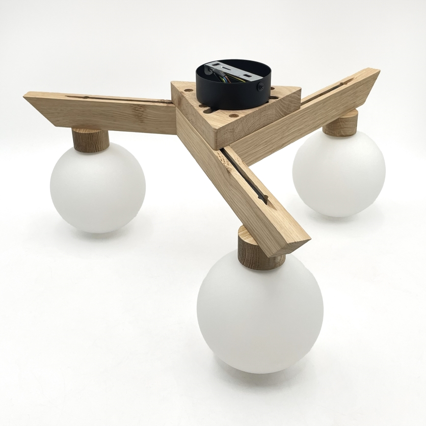 Plafoniera ANTONIO 3xG9/5W/230V rovere/bianco