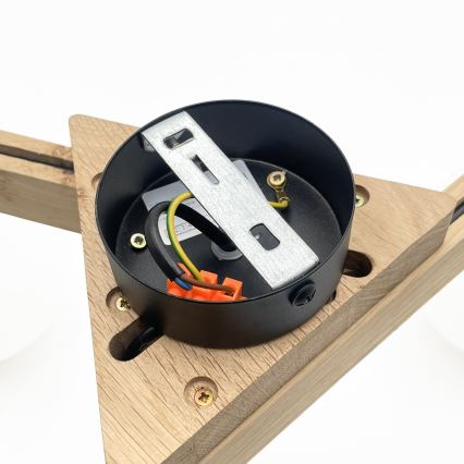 Plafoniera ANTONIO 3xG9/5W/230V rovere/bianco