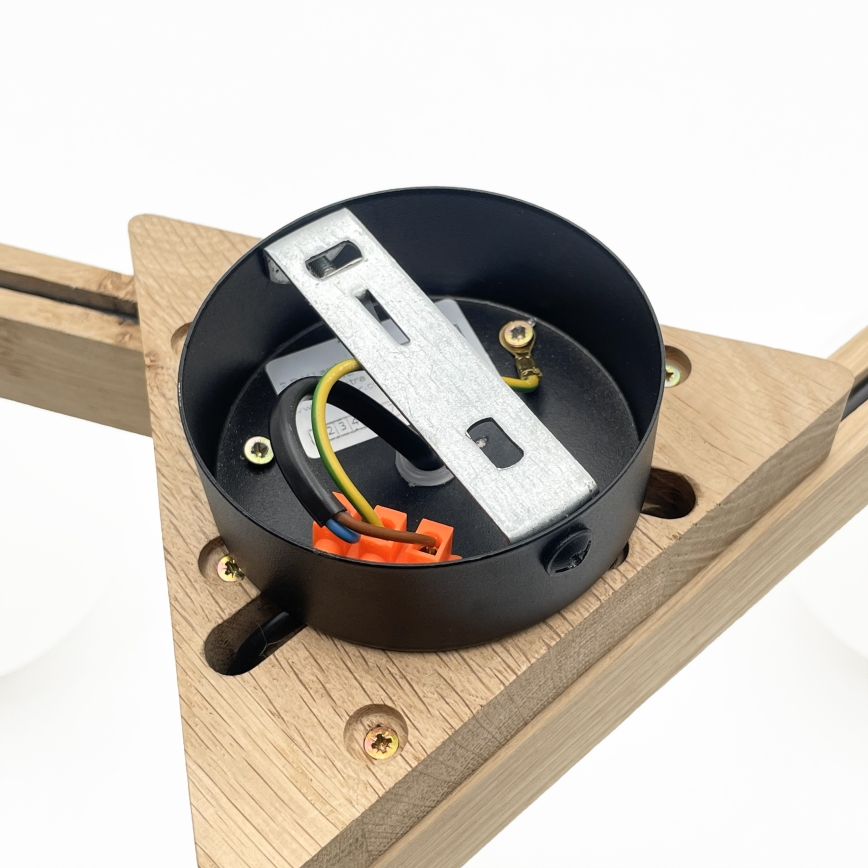 Plafoniera ANTONIO 3xG9/5W/230V rovere/bianco