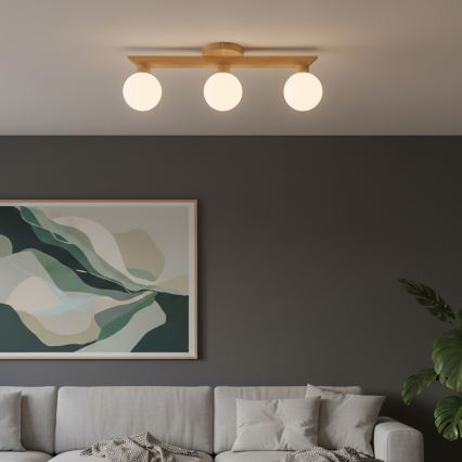 Plafoniera ANTONIO 3xG9/5W/230V rovere/bianco