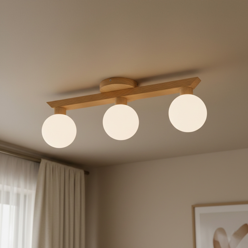 Plafoniera ANTONIO 3xG9/5W/230V rovere/bianco