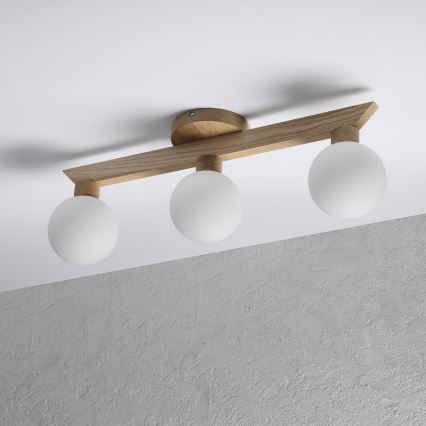 Plafoniera ANTONIO 3xG9/5W/230V rovere/bianco