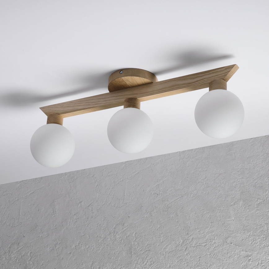 Plafoniera ANTONIO 3xG9/5W/230V rovere/bianco