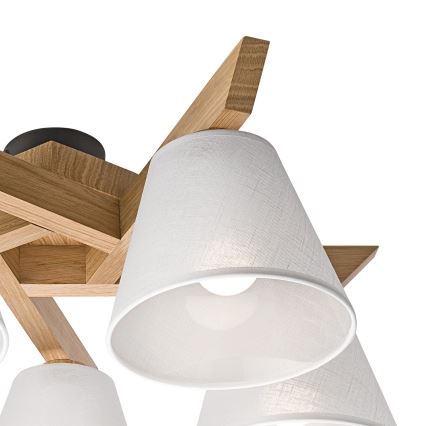 Plafoniera a soffitto ANTONIO 5xE14/40W/230V rovere