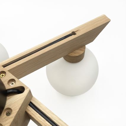 Plafoniera ANTONIO 5xG9/5W/230V rovere/bianco