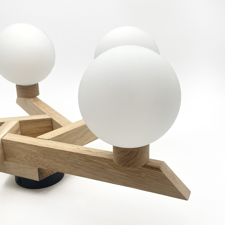 Plafoniera ANTONIO 5xG9/5W/230V rovere/bianco