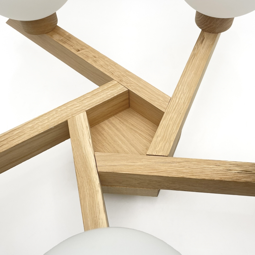 Plafoniera ANTONIO 5xG9/5W/230V rovere/bianco