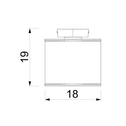 Plafoniera ARDEN 1xE27/15W/230V Ø 18 cm bianca