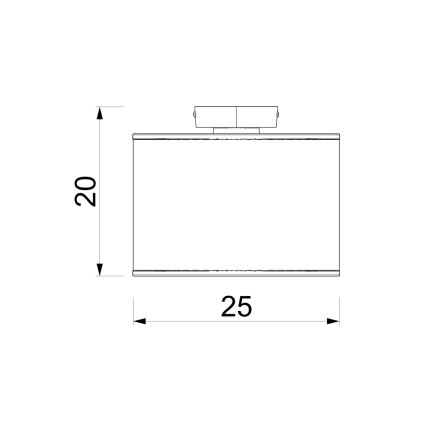 Plafoniera ARDEN 1xE27/15W/230V Ø 25 cm, verde