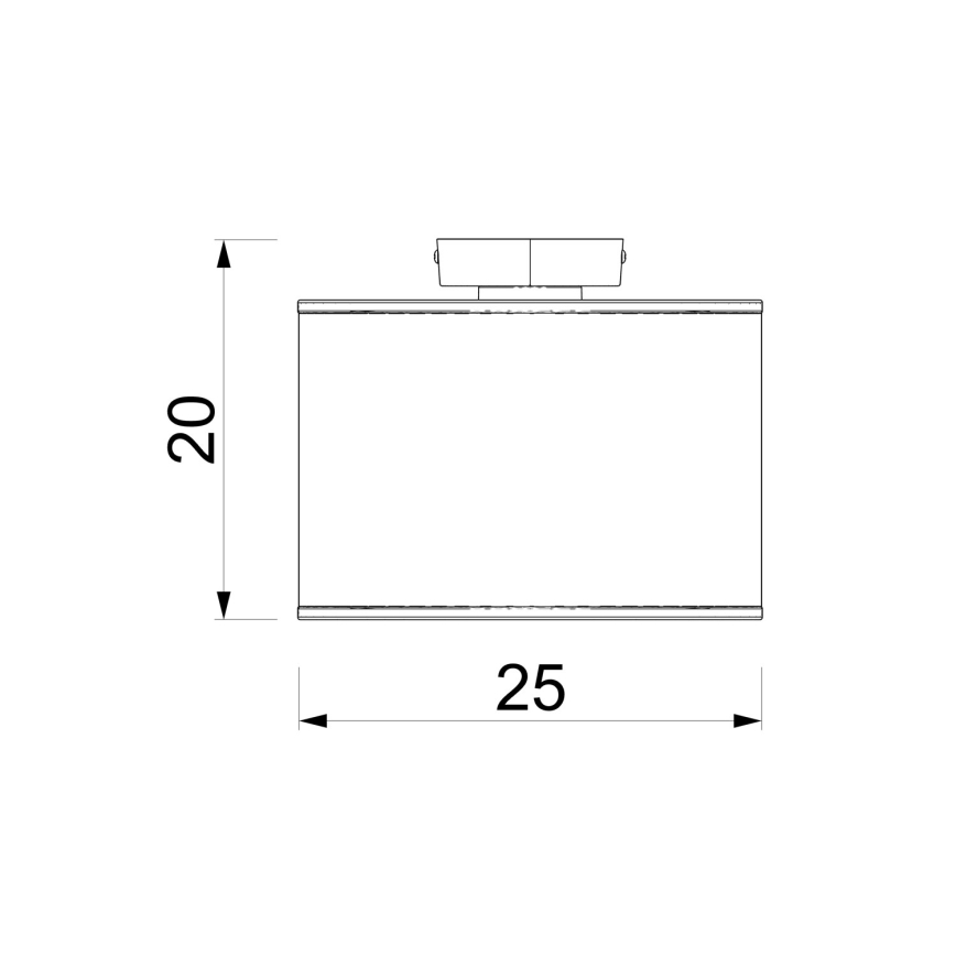 Plafoniera ARDEN 1xE27/15W/230V Ø 25 cm, verde