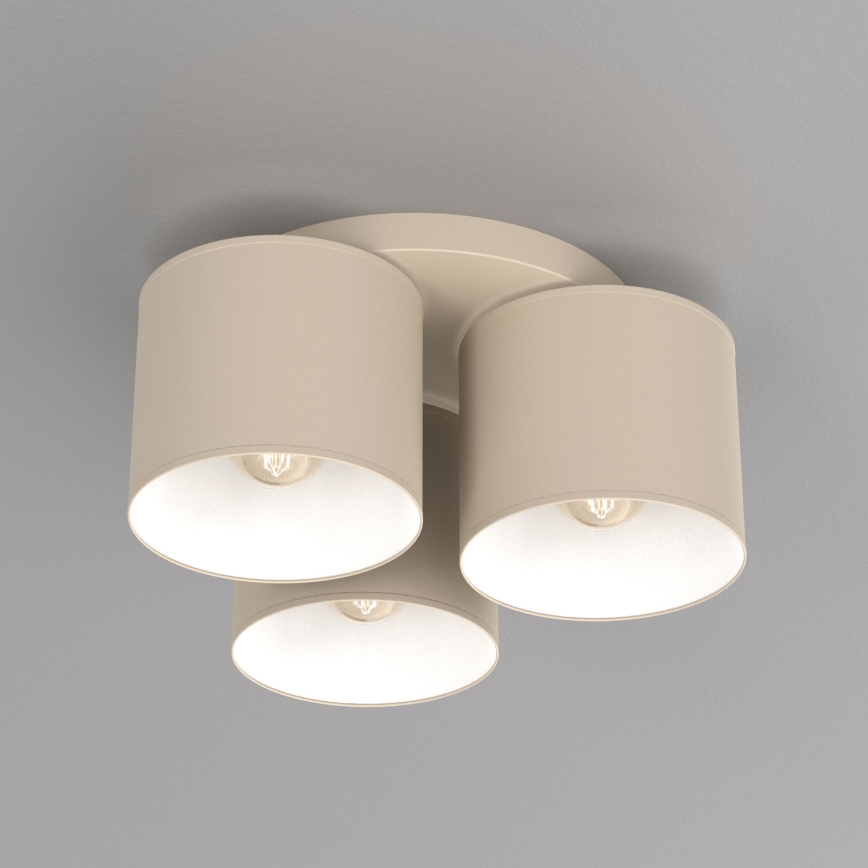 Plafoniera ARDEN 3xE27/15W/230V Ø 30 cm beige