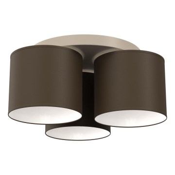 Plafoniera ARDEN 3xE27/15W/230V Ø 30 cm beige/marrone