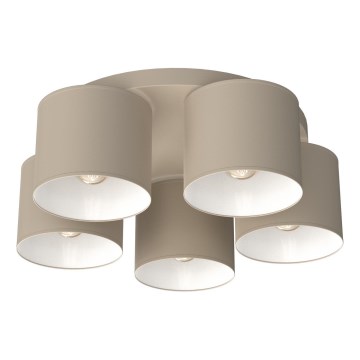 Plafoniera ARDEN 5xE27/15W/230V Ø 44 cm beige