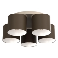 Plafoniera ARDEN 5xE27/15W/230V Ø 58 cm beige/marrone