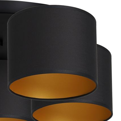 Plafoniera  ARDEN 5xE27/60W/230V oro nero